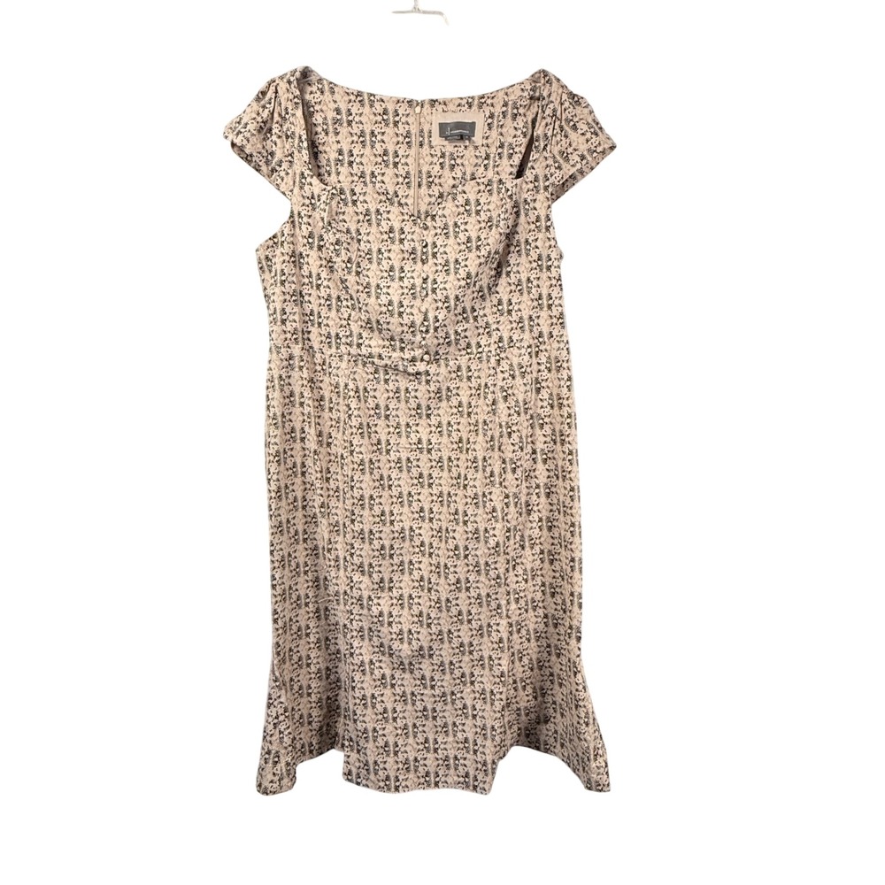 Anthropologie Cecily Fit & Flare Sweetheart Dress in Neutral Womens 3X‎ Plus NWT